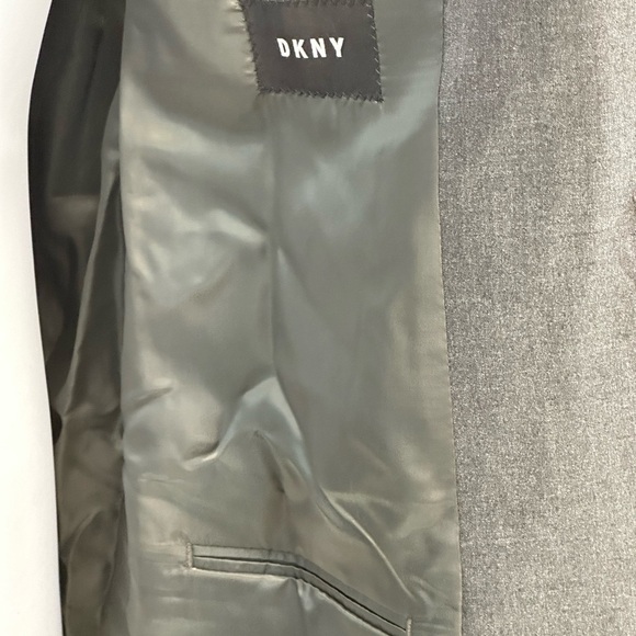 DKNY Single Breasted Double Button Blazer Suit Jacket - Charcoal - size 46R - Picture 4 of 8